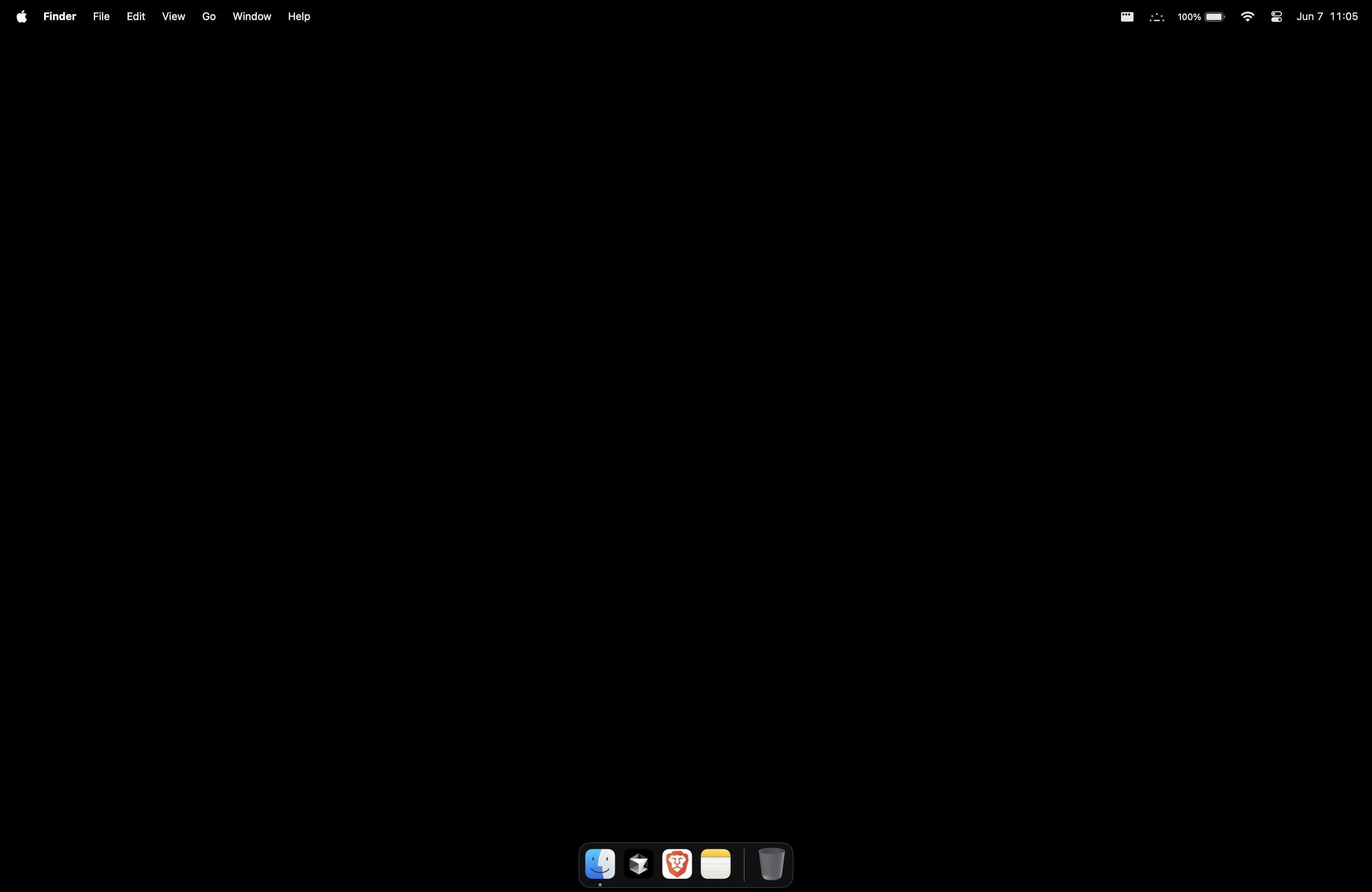 Pure black minimalist desktop wallpaper